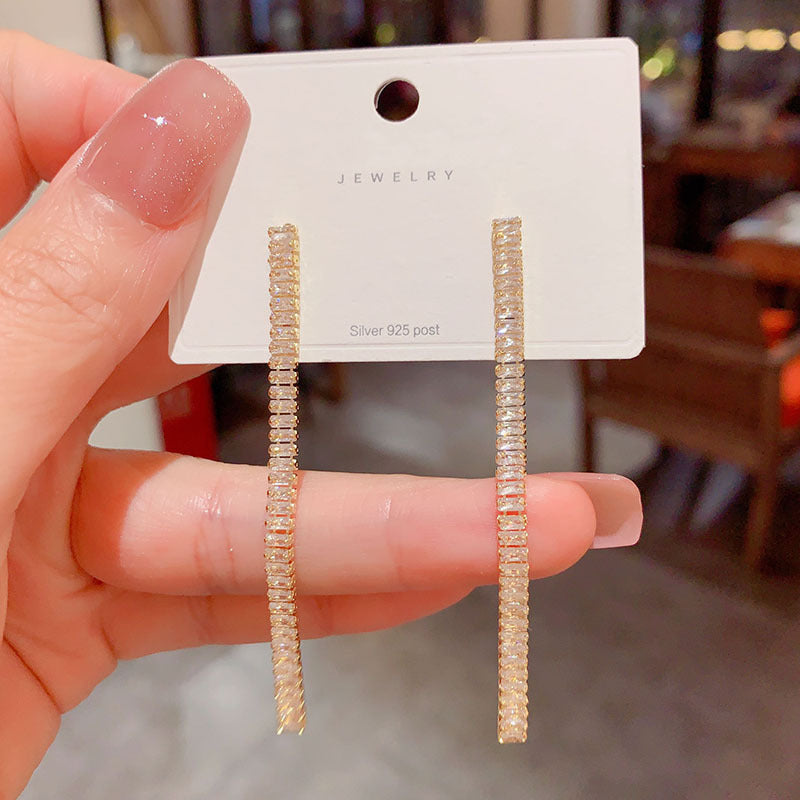 チェーンピアス K18 ピアス ロングアメリカンピアス アクセサリー金013