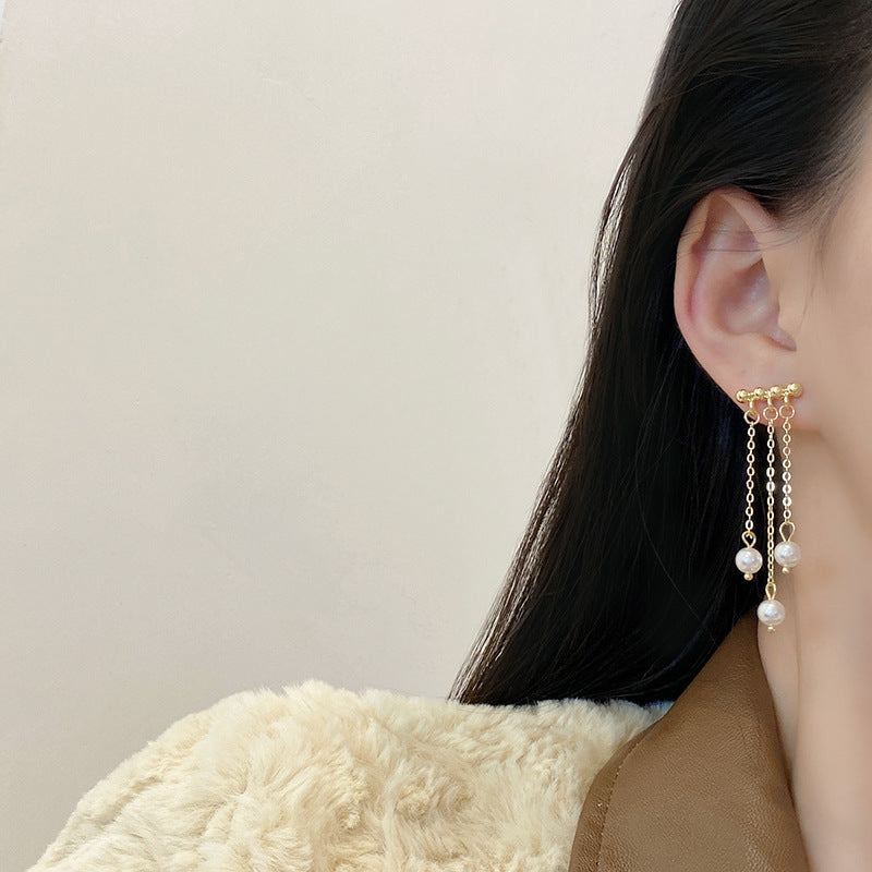 チェーンピアス K18 ピアス ロングアメリカンピアス アクセサリー025