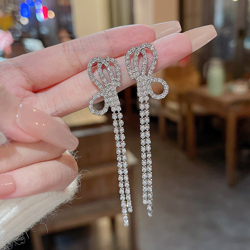 チェーンピアス K18 ピアス ロングアメリカンピアス アクセサリー605銀