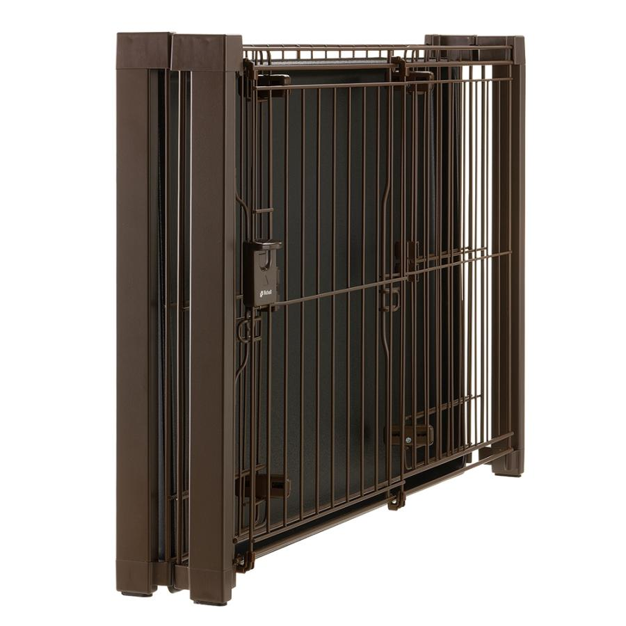 リッチェル　折りたたみアルミサークル　９０ー６０　ブラウン　１８０サイズ